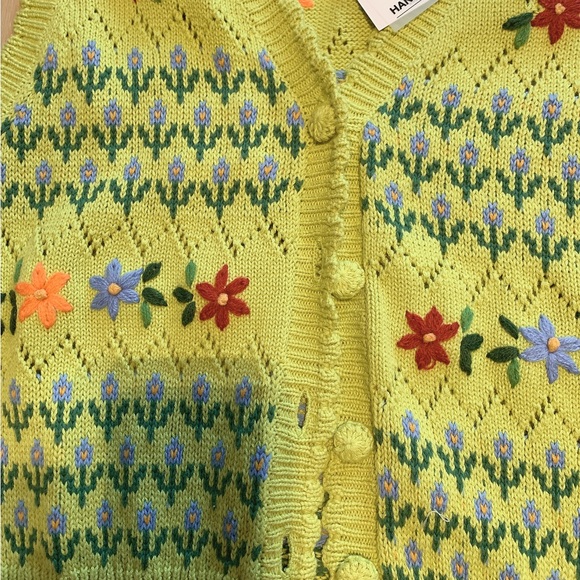 New Zara Knit Floral Vest - Size S - Picture 4 of 6